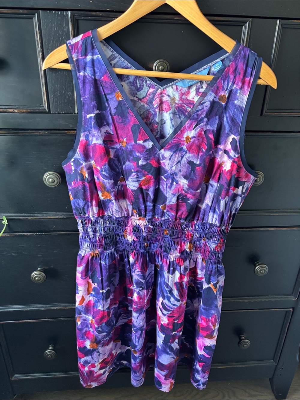 Simply Vera Vera Wang size XL Watercolor Floral Dress